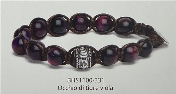 Bracciale Tamashii Ruota della Preghiera in Argento Occhio di tigre BHS1100-331 - BHS1100-331